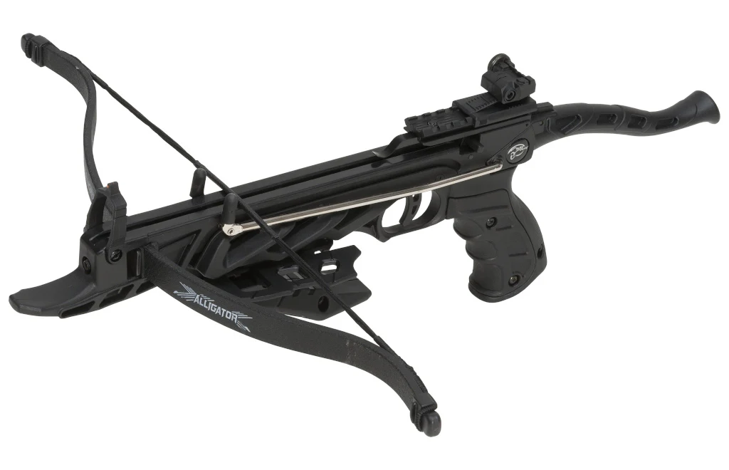 Alligator Pistolenarmbrust schwarz mit 80 lbs Zuggewicht