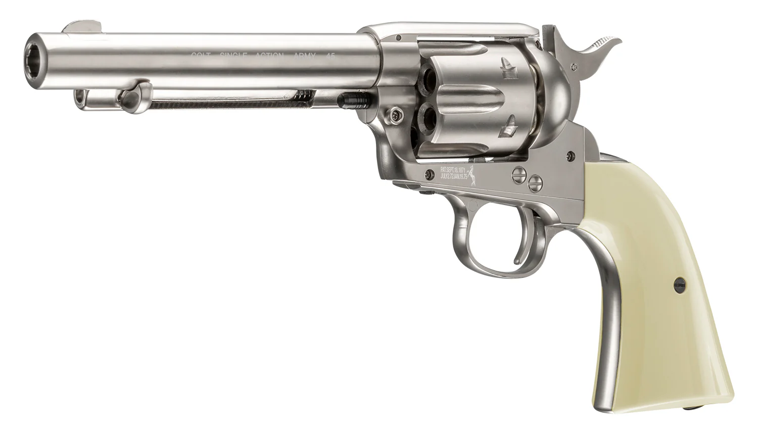 Colt Peacemaker Army 45 Nickel CO2 SAA Revolver 4,5mm BB - Image 3