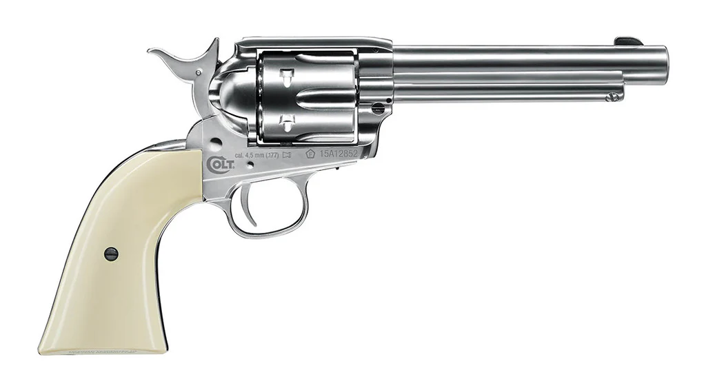 Colt Peacemaker Army 45 Nickel CO2 Revolver SAA 4,5mm Diabolo - Image 4