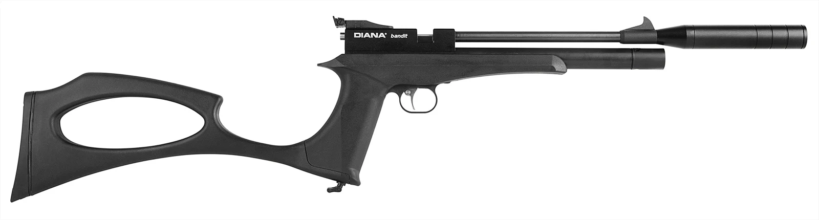 DIANA Bandit Black Pressluftpistole Kaliber 4,5mm mit Schalldämpfer und Regulator - Image 2
