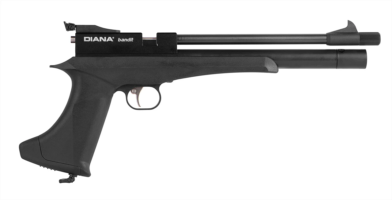 DIANA Bandit Black Pressluftpistole Kaliber 4,5mm mit Schalldämpfer und Regulator - Image 4