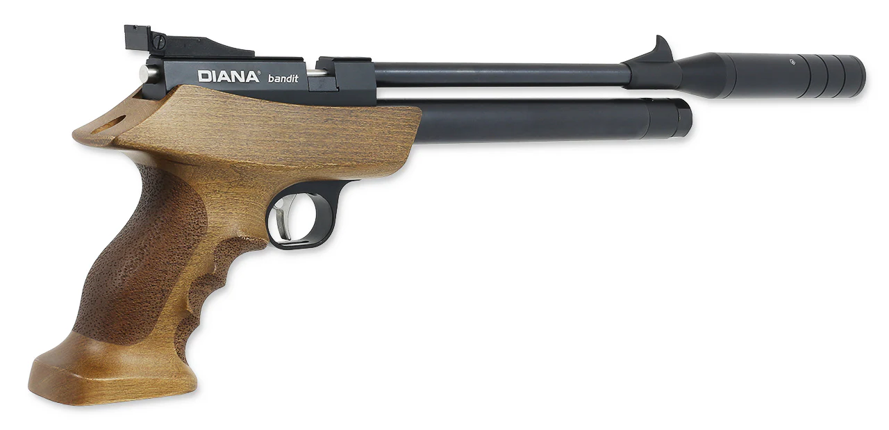 DIANA Bandit Pressluftpistole Kaliber 4,5mm mit Schalldämpfer und Regulator - Image 12