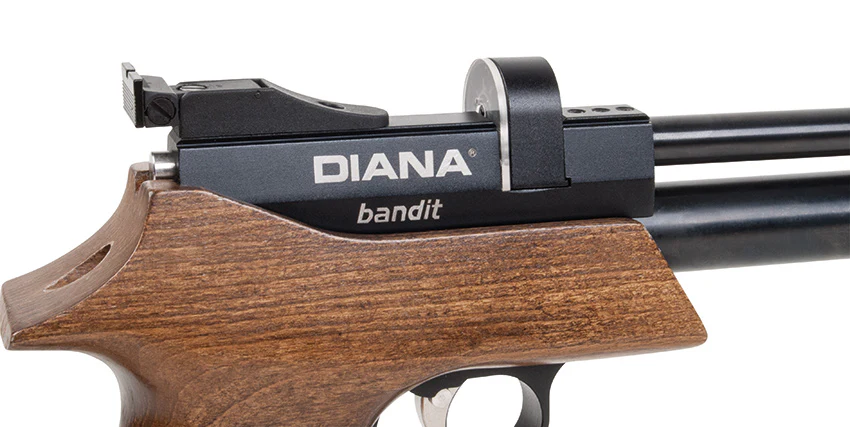 DIANA Bandit Pressluftpistole Kaliber 4,5mm mit Schalldämpfer und Regulator - Image 6