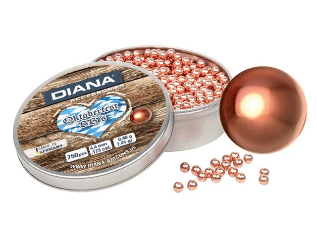 Diana Oktoberfest Bleirundkugeln verkupfert 4,40mm