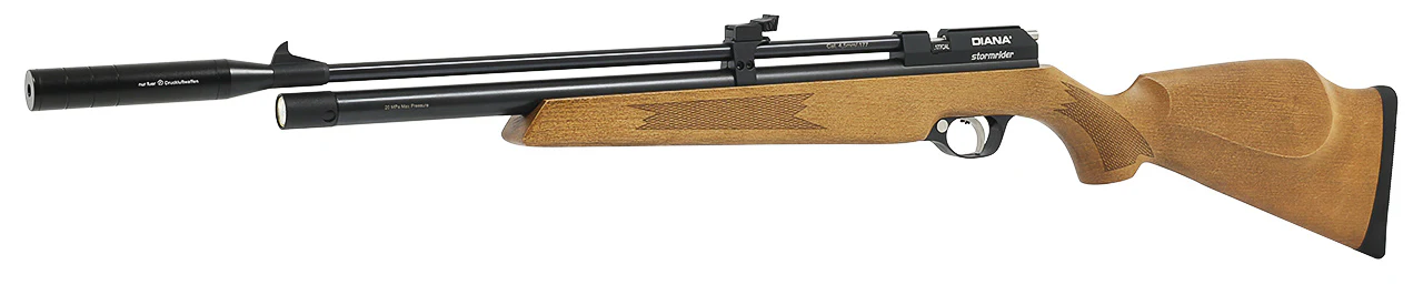 DIANA Stormrider Holz Pressluftgewehr Kaliber 5,5mm mit Schalldämpfer mit Regulator