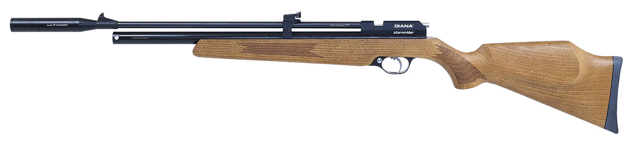 DIANA Stormrider Holz Pressluftgewehr Kaliber 5,5mm mit Schalldämpfer mit Regulator - Image 3