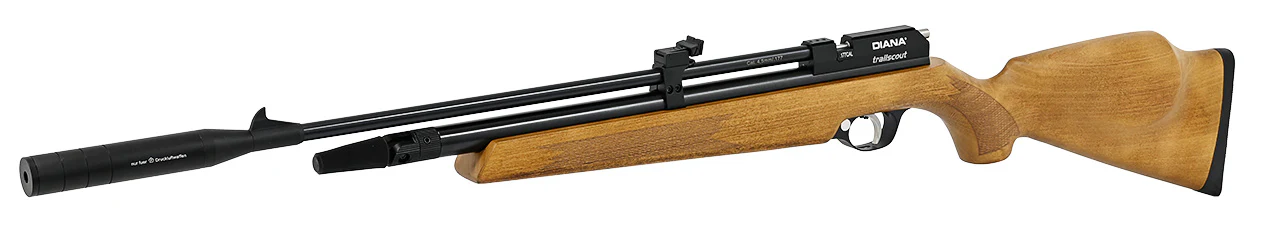 DIANA Trailscout Holz CO2 Luftgewehr Kaliber 4,5mm mit Schalldämpfer - Image 2