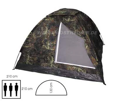 Dreimann Iglu Zelt flecktarn