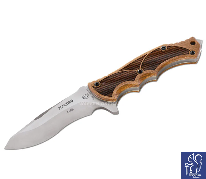 Eickhorn Outdoormesser Pohl Two Wood mit Lederscheide