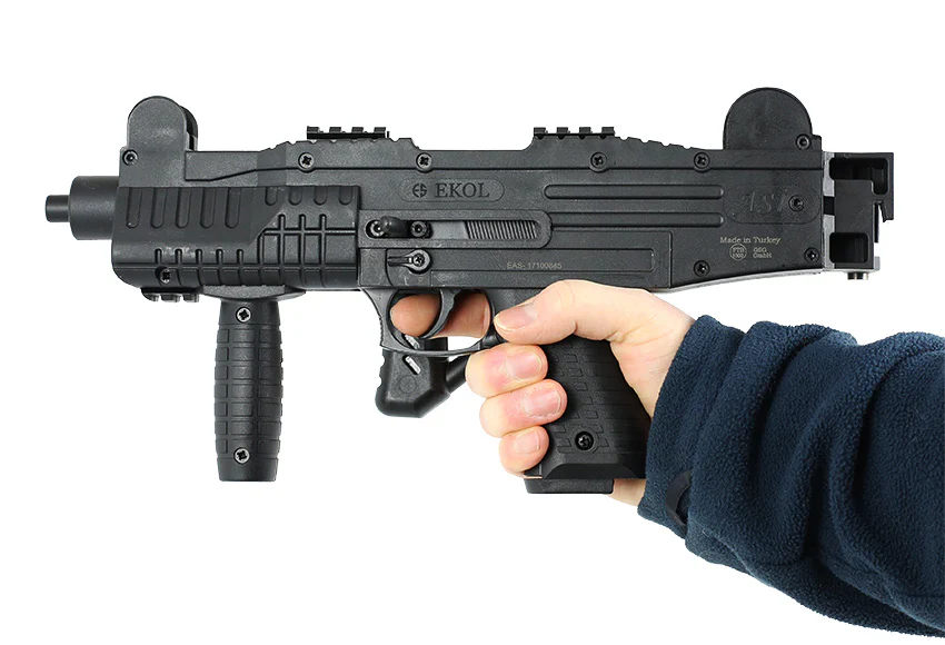 Rarität ! Ekol ASI Schreckschuss Maschinenpistole 9mm PAK mit Klappschaft - Image 7