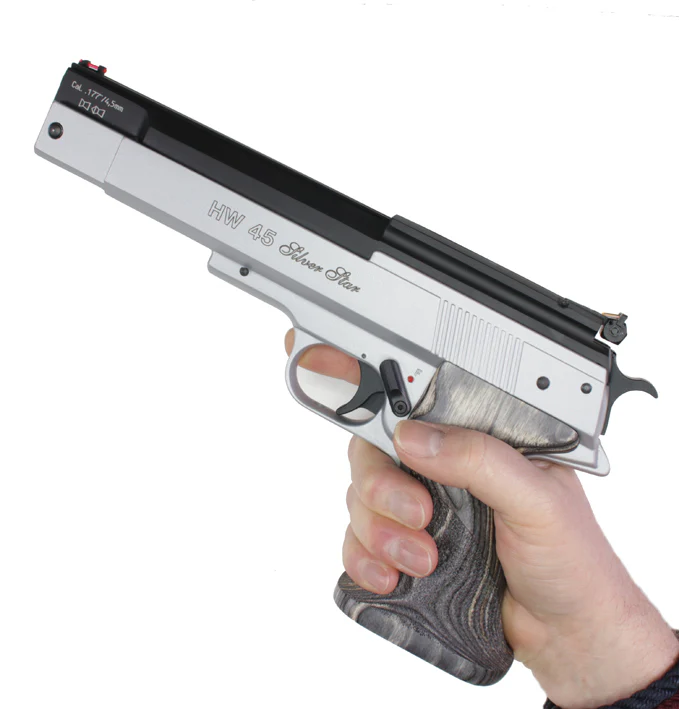 Luftpistole Weihrauch HW45 Silver Star GEN2 4,5mm Diabolo - Image 3