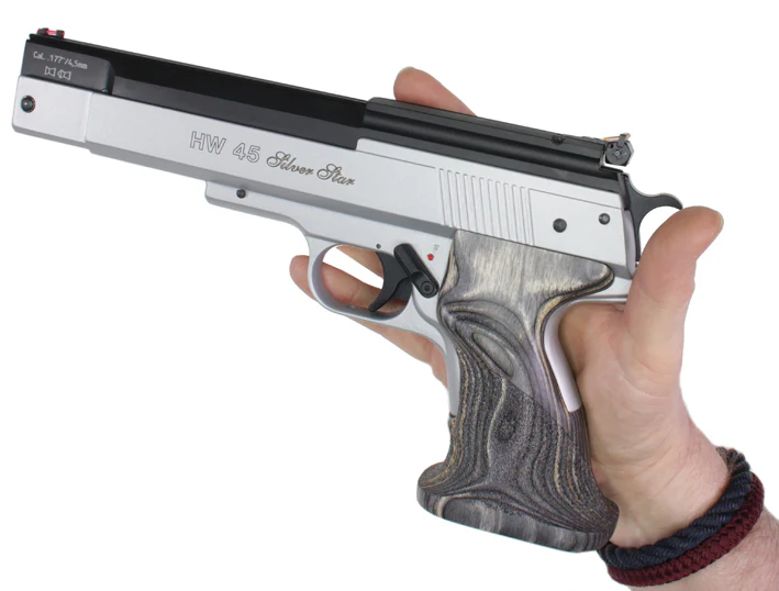 Luftpistole Weihrauch HW45 Silver Star GEN2 4,5mm Diabolo - Image 4