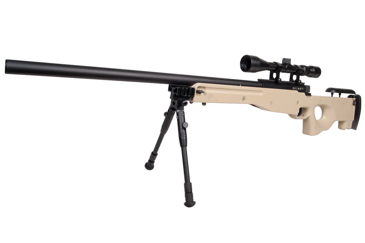 MB01 Tactical Sniper Tan - 6mm Airsoft Scharfschützengewehr - Mit Zielfernrohr & Zweibein - Image 2