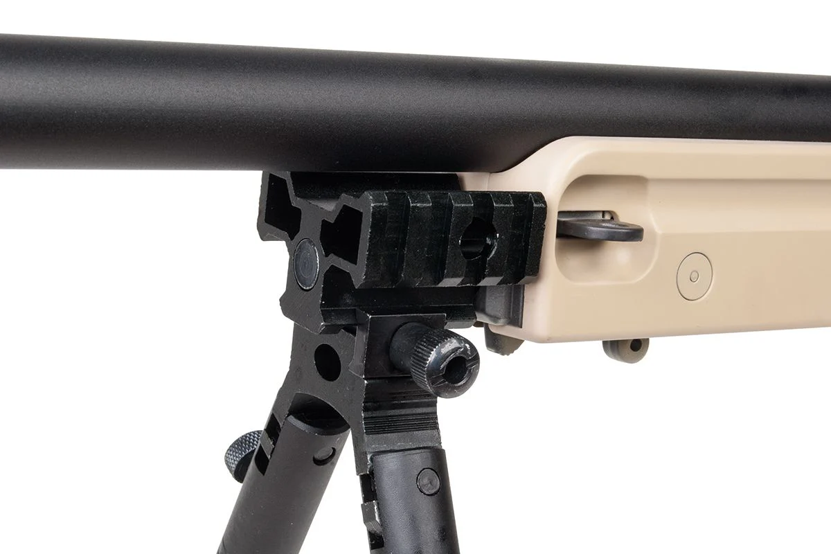 MB01 Tactical Sniper Tan - 6mm Airsoft Scharfschützengewehr - Mit Zielfernrohr & Zweibein - Image 4
