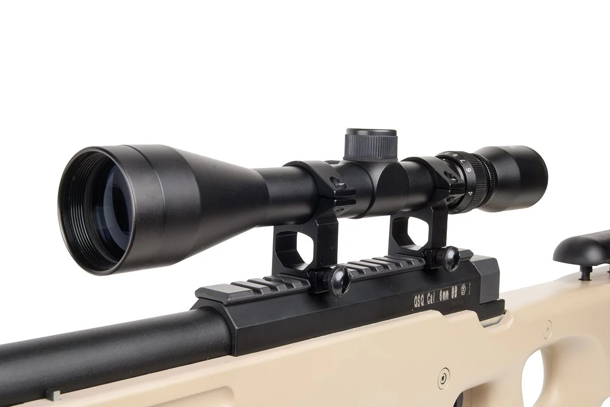 MB01 Tactical Sniper Tan - 6mm Airsoft Scharfschützengewehr - Mit Zielfernrohr & Zweibein - Image 5
