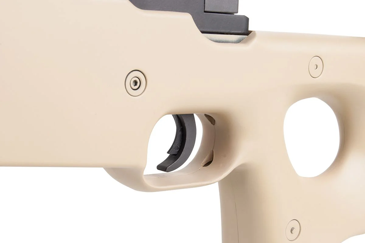 MB01 Tactical Sniper Tan - 6mm Airsoft Scharfschützengewehr - Mit Zielfernrohr & Zweibein - Image 6