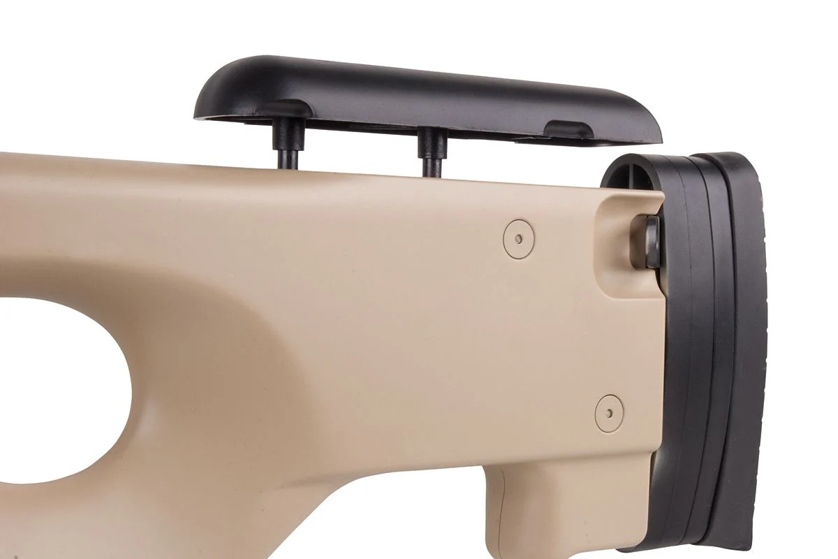 MB01 Tactical Sniper Tan - 6mm Airsoft Scharfschützengewehr - Mit Zielfernrohr & Zweibein - Image 7