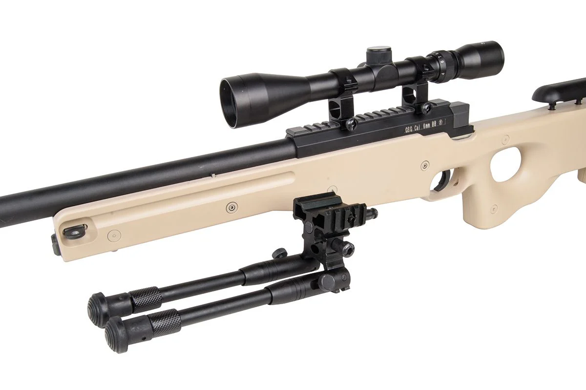 MB01 Tactical Sniper Tan - 6mm Airsoft Scharfschützengewehr - Mit Zielfernrohr & Zweibein - Image 9