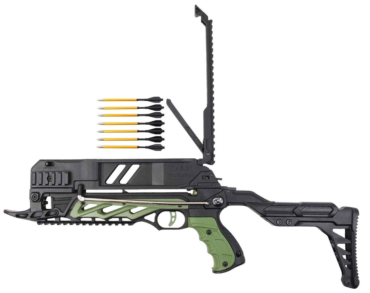 Pistolenarmbrust SOBEK | 7-Bolzen Magazin | 80 lbs | grün - Image 3