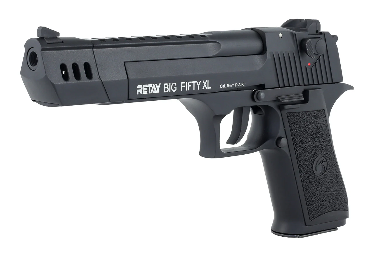 RETAY Big Fifty XL Black Schreckschusspistole 9mm PAK in Vollmetall