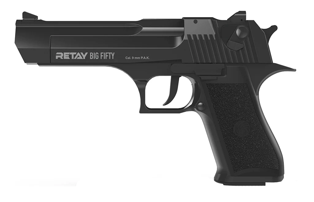 RETAY Big Fifty Black Schreckschusspistole 9mm PAK in Vollmetall - Image 2