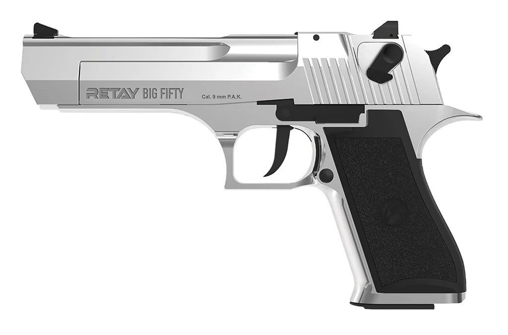 RETAY Big Fifty Chrome Schreckschusspistole 9mm PAK, Vollmetall