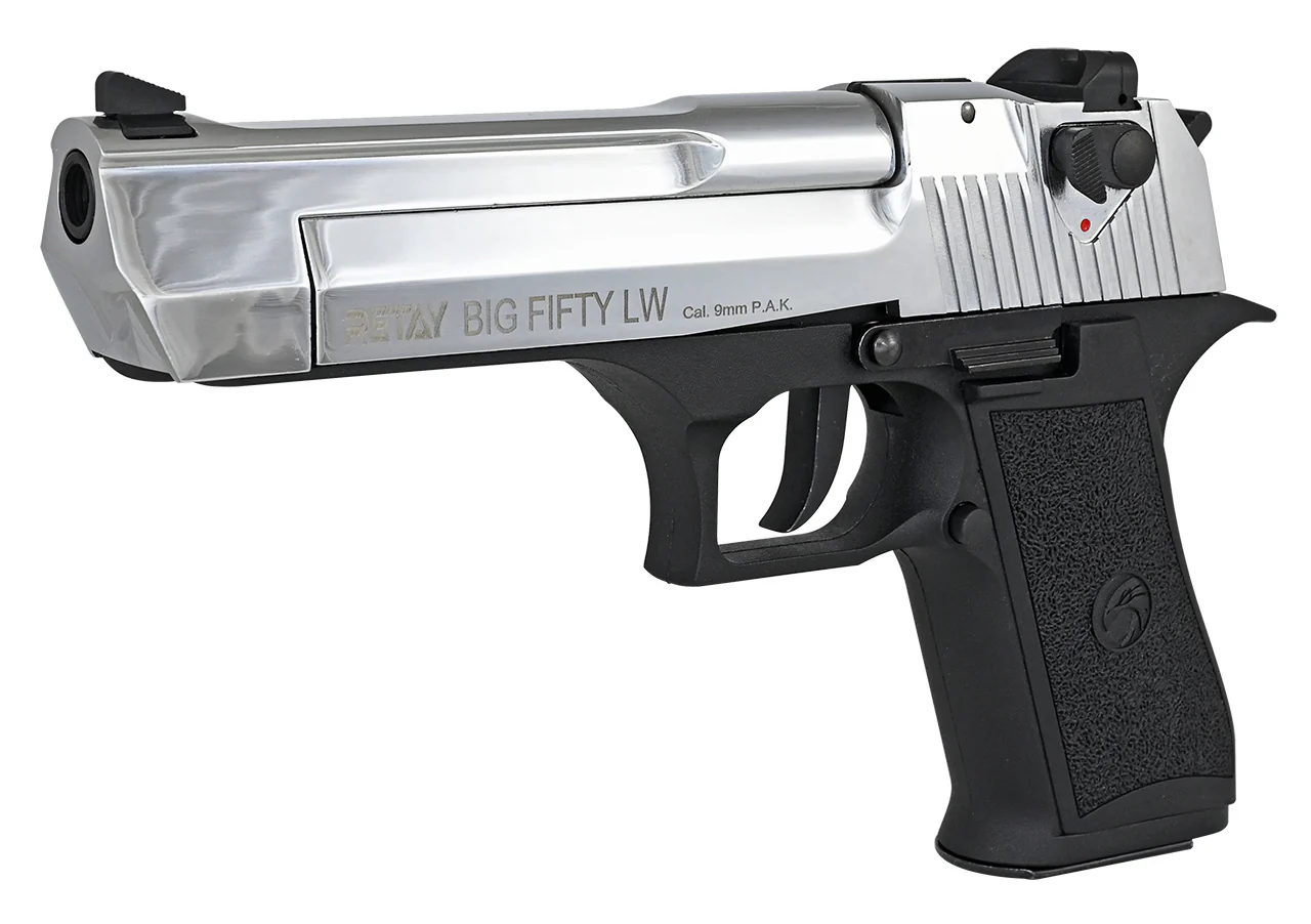 RETAY Big Fifty LW Chrome-Finish Schreckschusspistole 9mm PAK