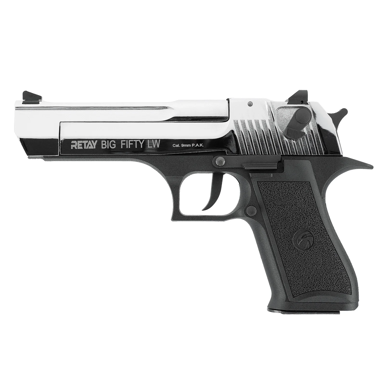 RETAY Big Fifty LW Chrome-Finish Schreckschusspistole 9mm PAK - Image 3