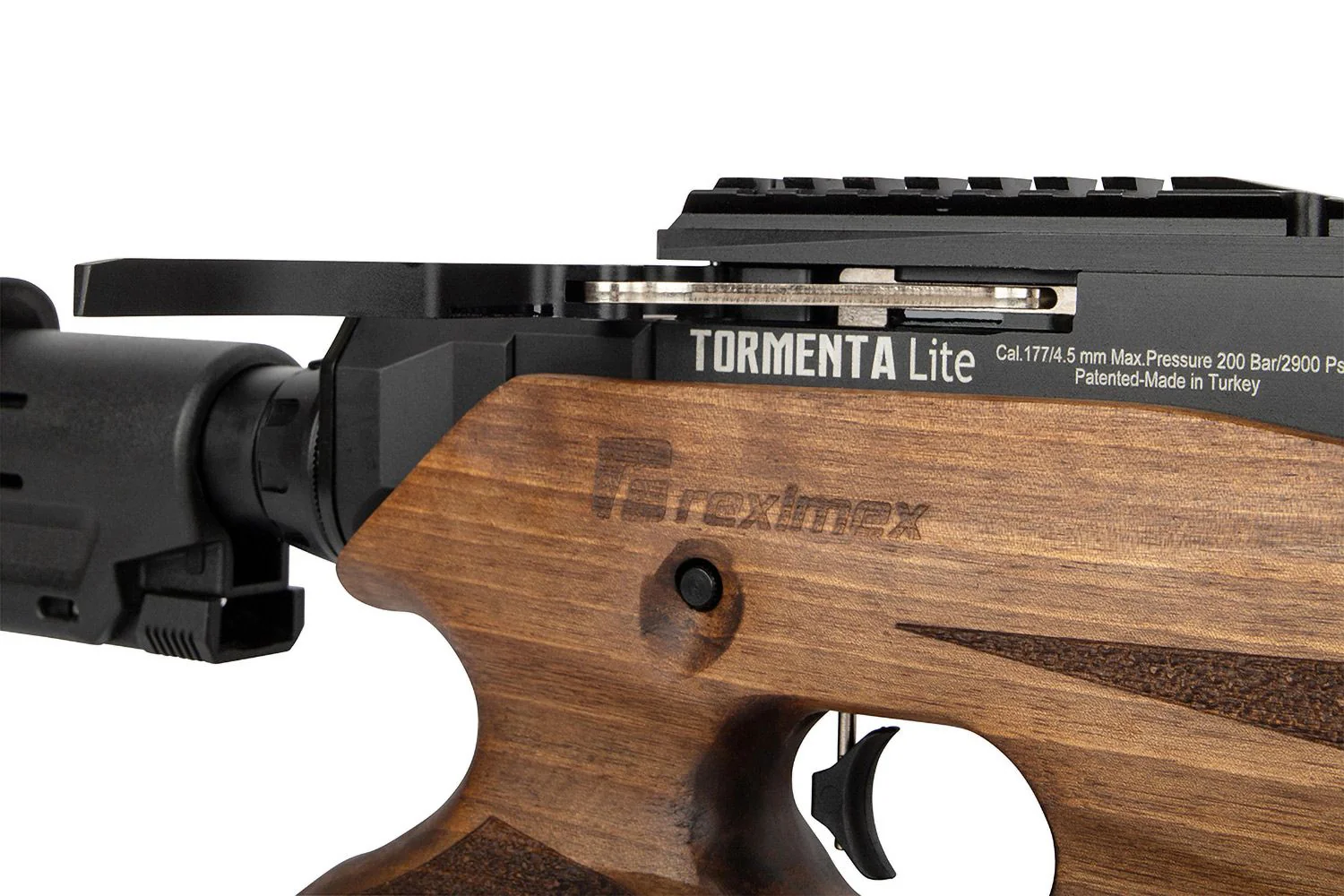 Reximex Tormenta Wood Lite – PCP Pressluftgewehr 4,5 mm Diabolo mit Walnussholzschaft - Image 6