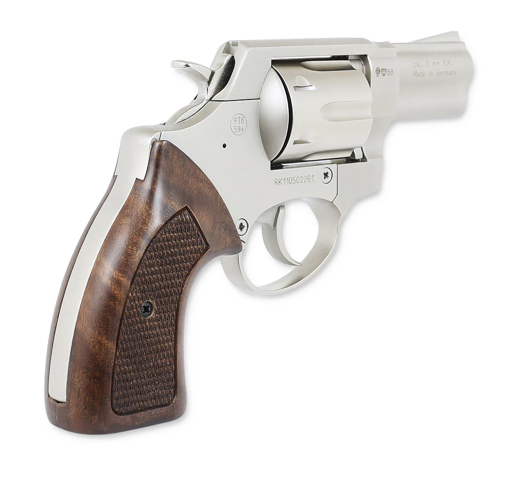 Verkauft ! Röhm RG69 Veloursvernickelt / Holzgriffschalen Schreckschuss 9mm RK - Image 3