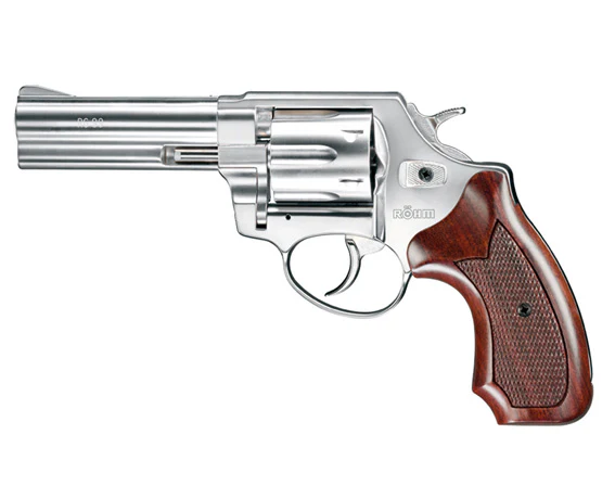 VERKAUFT ! Original Röhm RG99N Veloursvernickelt / Holzgriffschalen Schreckschuss 9mm RK - Image 3