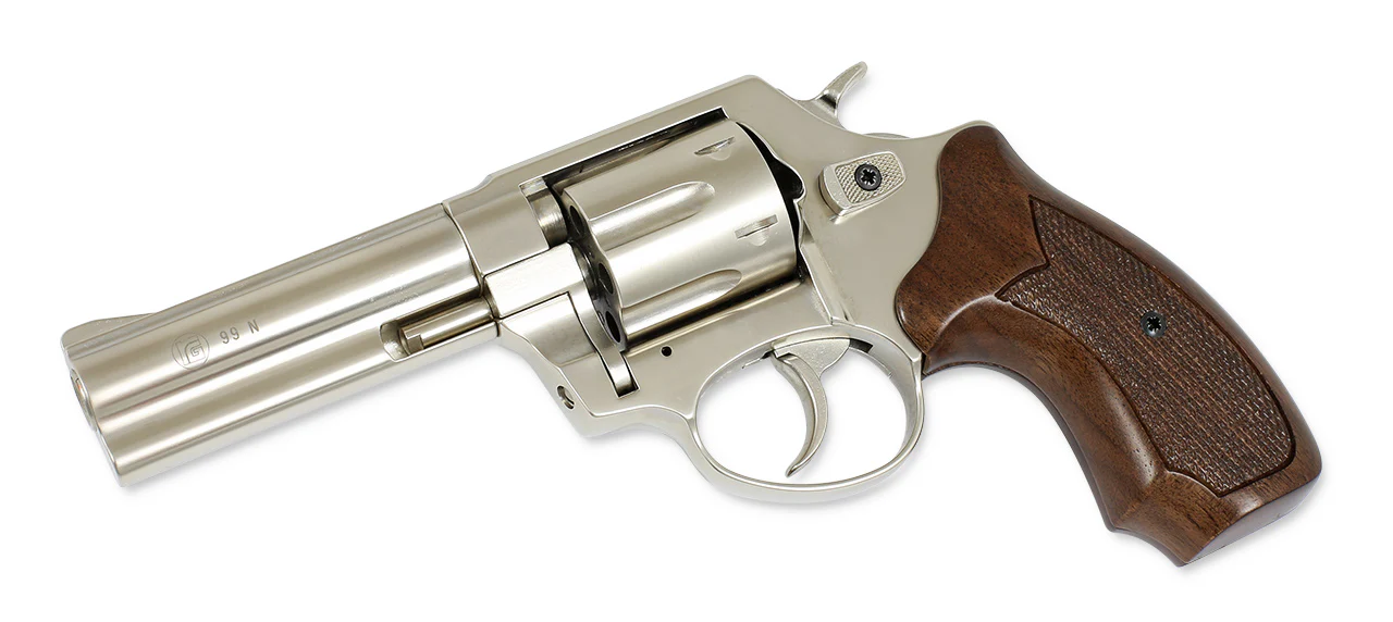 VERKAUFT ! Original Röhm RG99N Veloursvernickelt / Holzgriffschalen Schreckschuss 9mm RK - Image 6