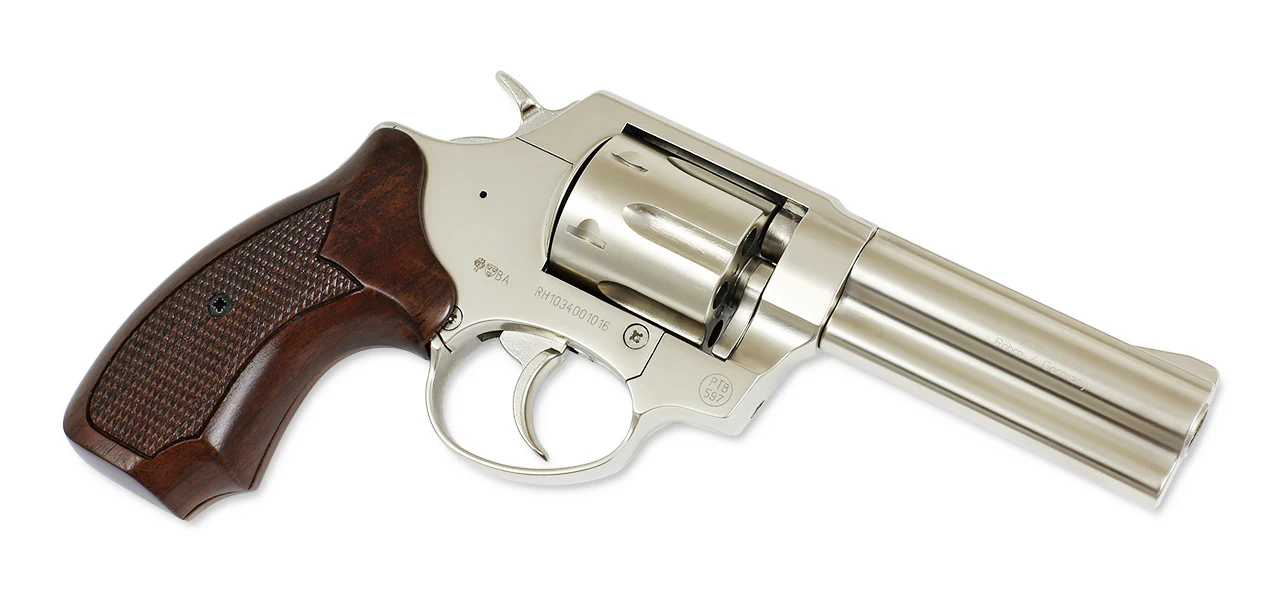 VERKAUFT ! Original Röhm RG99N Veloursvernickelt / Holzgriffschalen Schreckschuss 9mm RK - Image 7