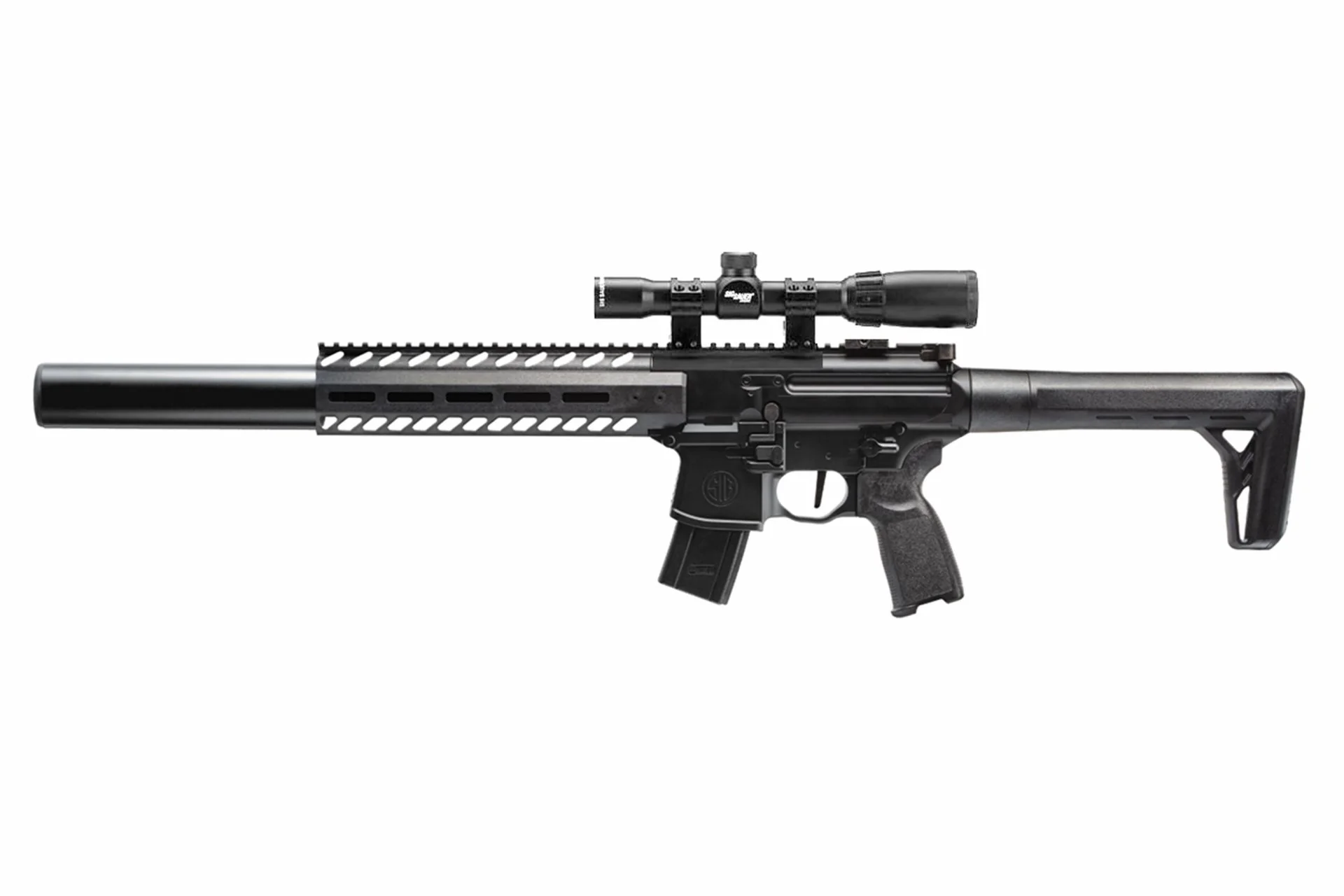Sig Sauer MCX GEN2 CO2 Luftgewehr 4,5mm Diabolos inkl. 1-4x24 Zielfernrohr Kugelfangest - Image 2