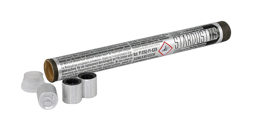 Stardust TS Tremolant + Silber 10 tlg. Zink Feuerwerk für Schreckschuss Waffen