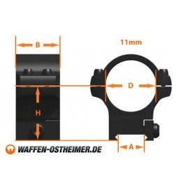 UTG ACCUSHOT Medium Compact Zielfernrohrmontagen 25,4mm Stopperpin - Image 2