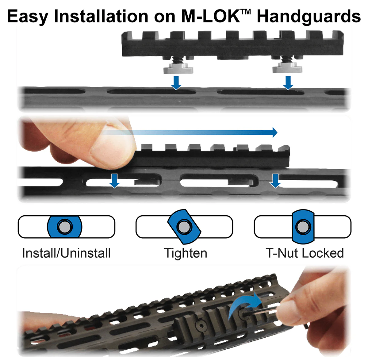UTG M-LOK auf Picatinny Rail - 8 Slot - Image 3