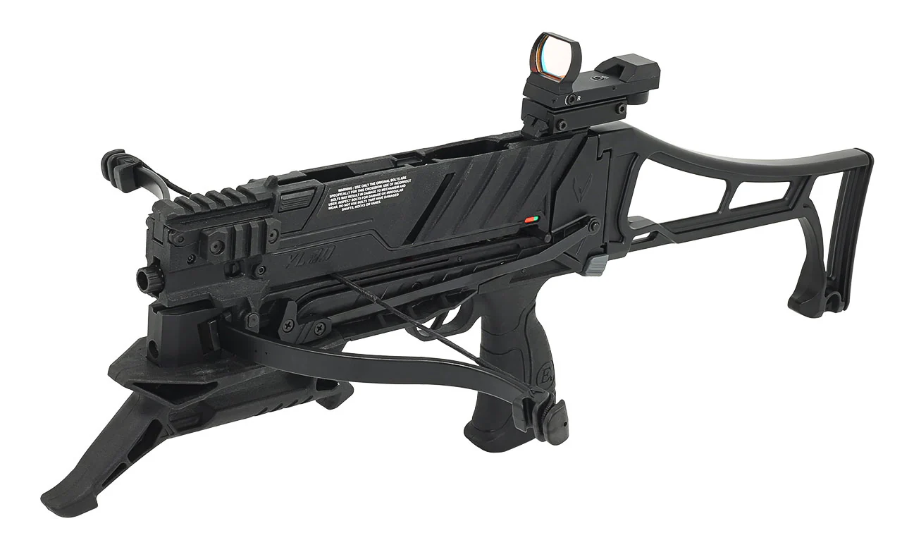 VLAD Pistolenarmbrust mit Magazin und Schulterstütze - 60 lbs / 90 lbs Zuggewicht