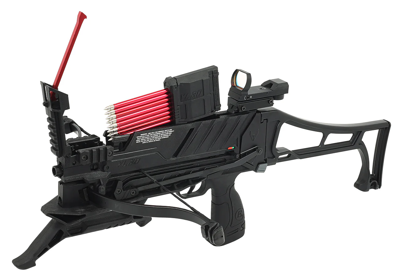 VLAD Pistolenarmbrust mit Magazin und Schulterstütze - 60 lbs / 90 lbs Zuggewicht - Image 4