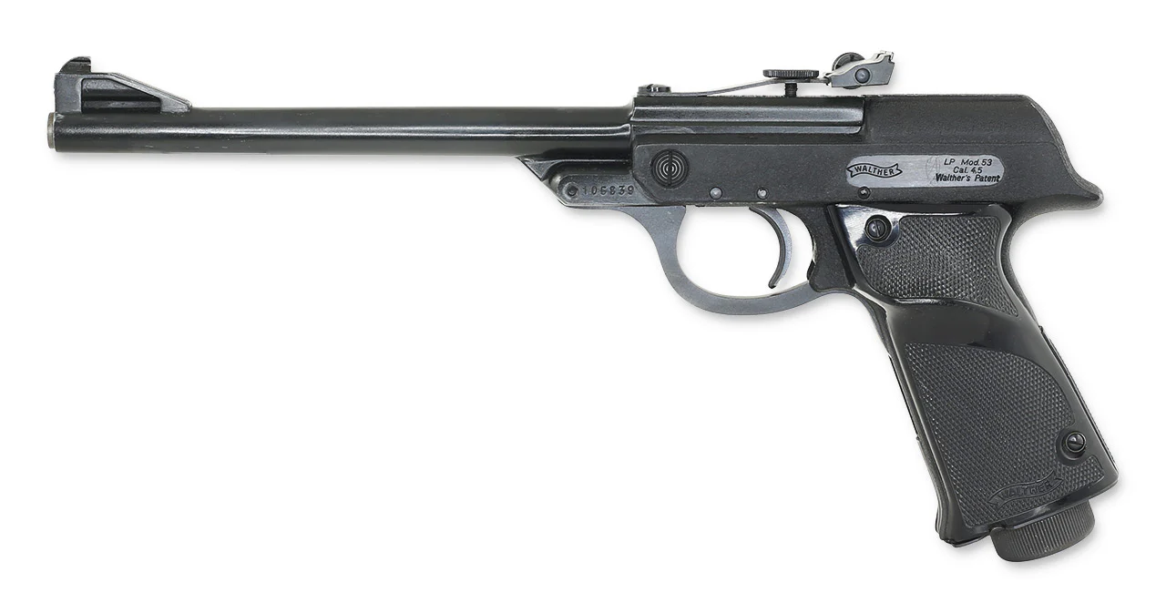VERKAUFT ! Walther Luftpistole LP53 Baujahr 1970 Walther`s Patent, mit Laufgewicht