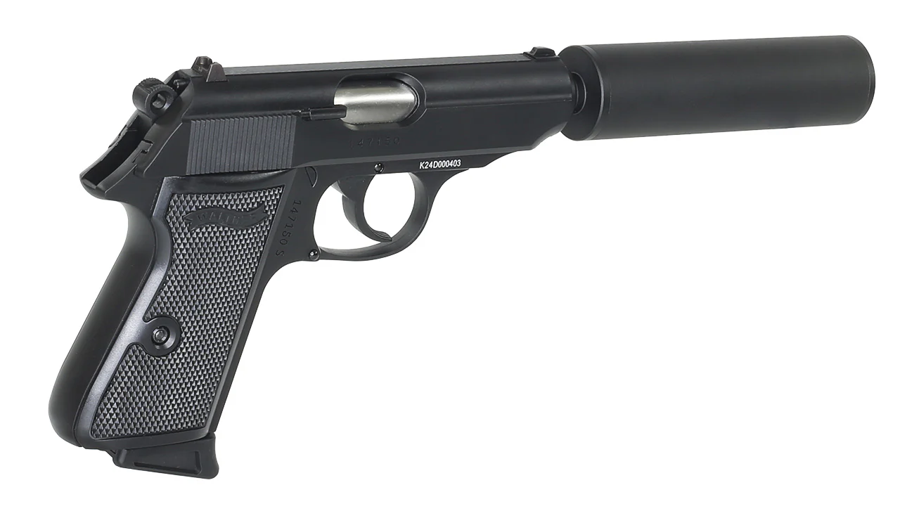 Walther PPK/S Gasblowback Airsoft 6mm BB mit Schalldämpfer - Image 3
