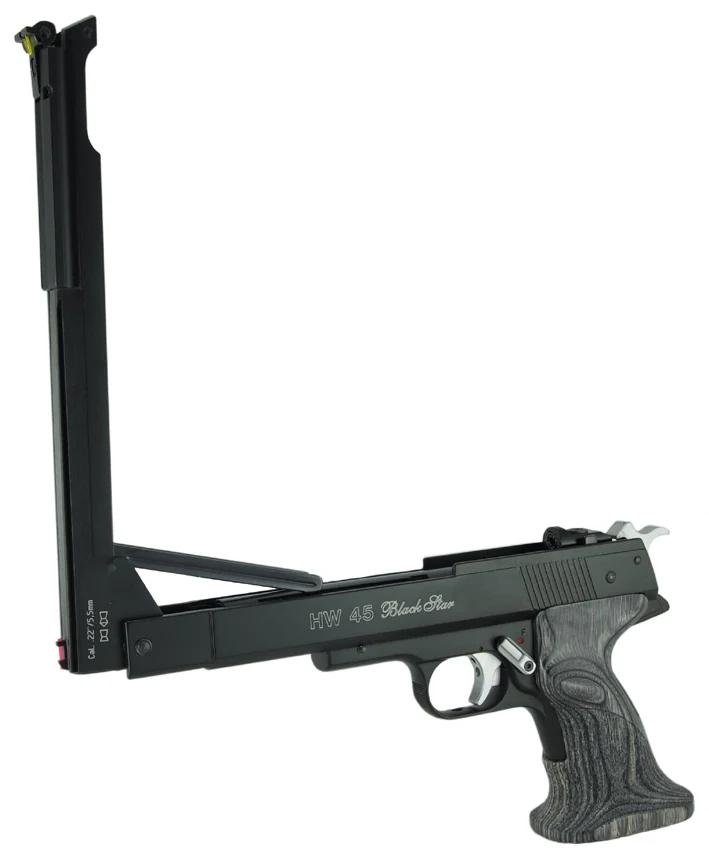 Weihrauch HW45 Black Star GEN2 Luftpistole 4,5mm mit Rail - Image 4