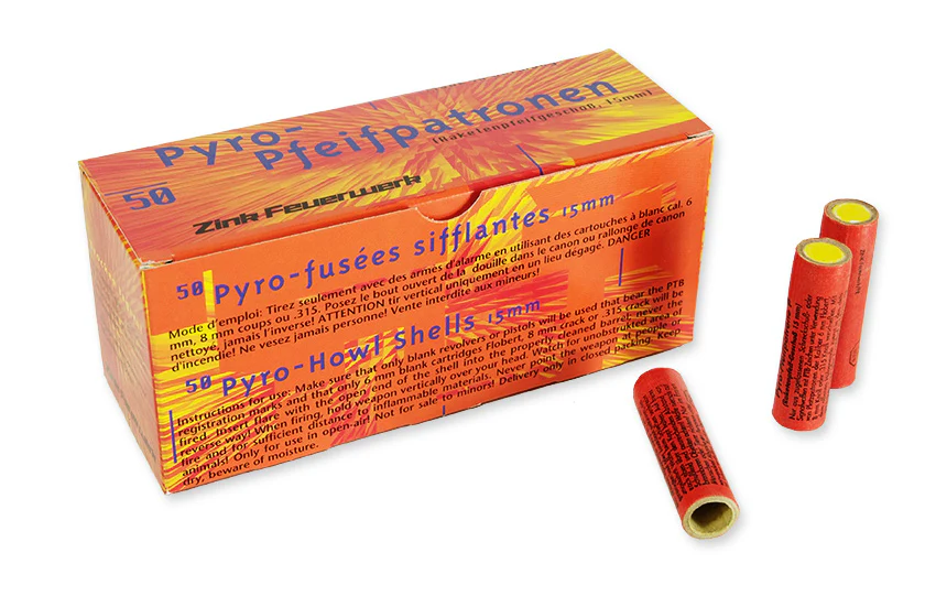 Pfeifpatronen 50 tlg. Zink Pyro für Schreckschuss Waffen - Image 3